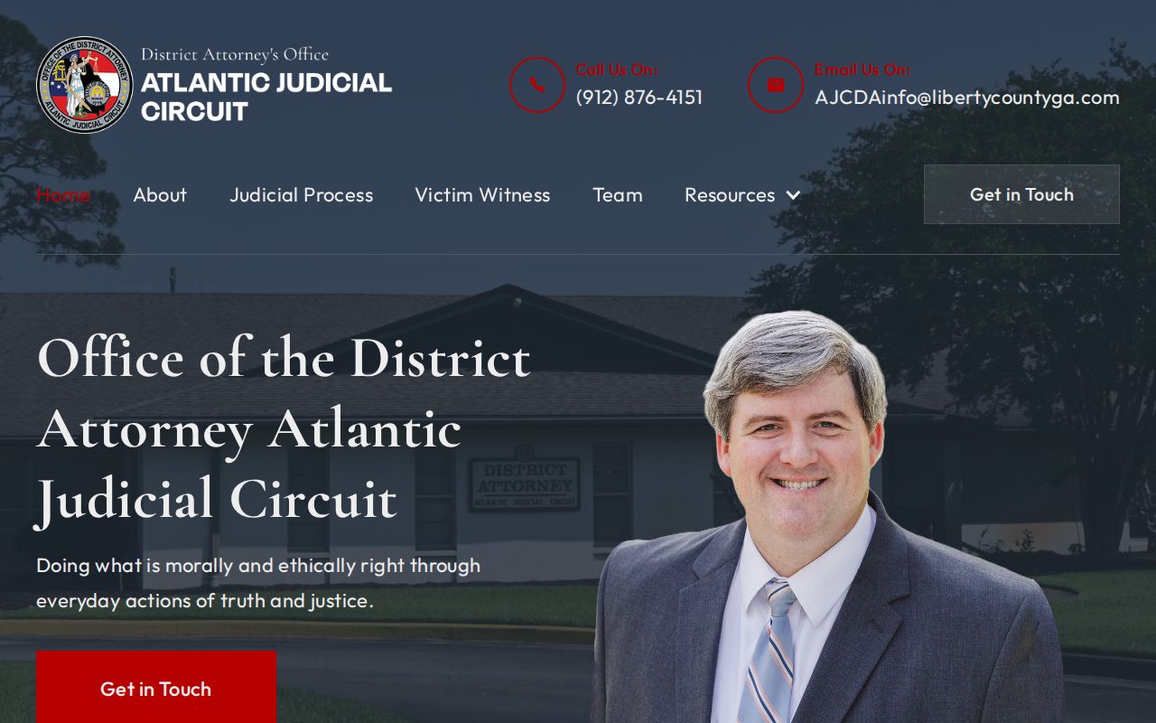 Atlantic Judicial Circuit District Attorney homepage serving Long County cases
